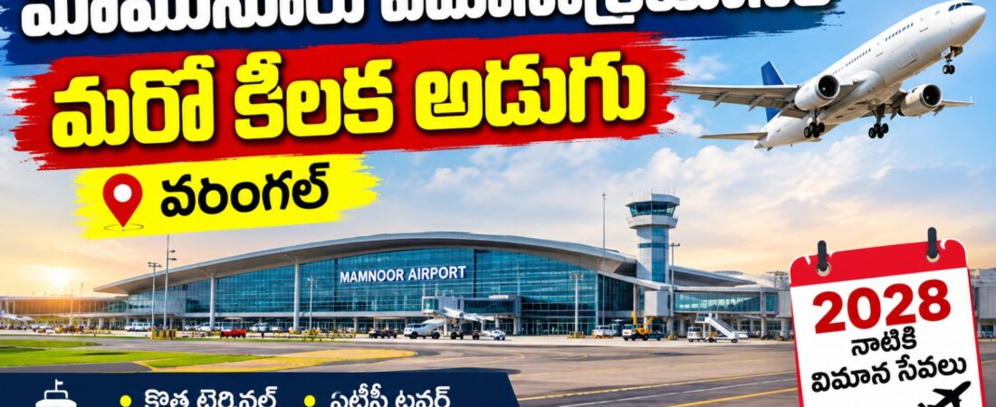 Mamnoor Airport in Warangal, Telangana-by 2028